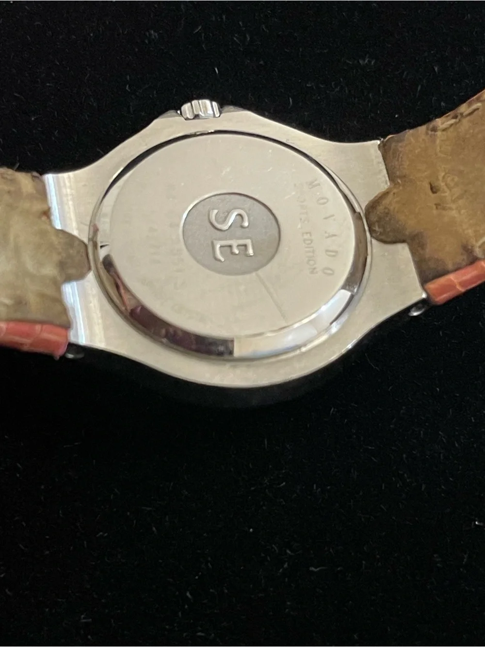 Ladies Movado SE Sports Edition Pink Dial Diamond Stainless Steel Watch 29mm
